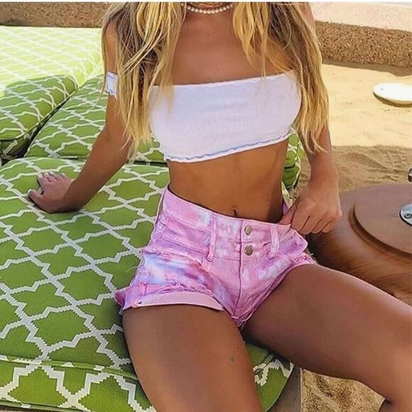 Tie Dye Patterned Fashion Nova Shorts - Picture 1 of 6